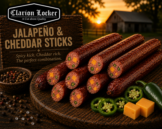 Beef Sticks (Jalapeño Peppers & Cheddar Cheese)