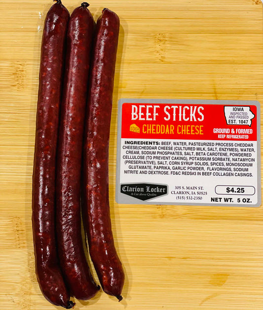 Beef Sticks (Cheddar Cheese)
